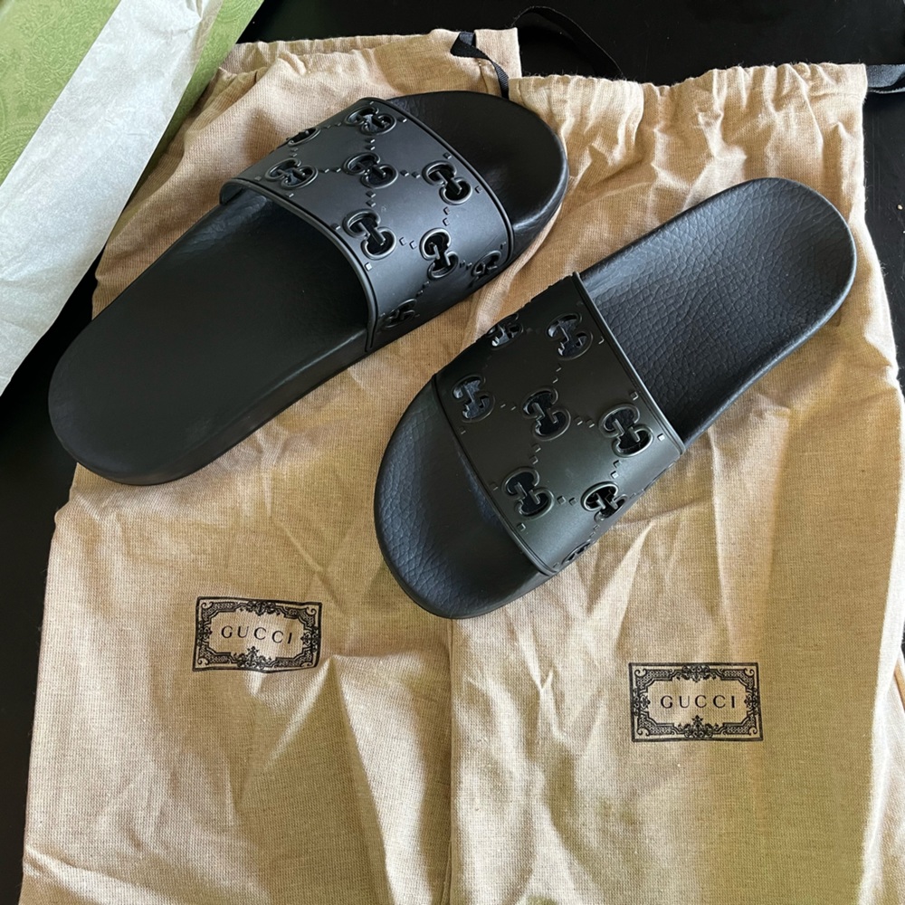 Black Gucci Slides